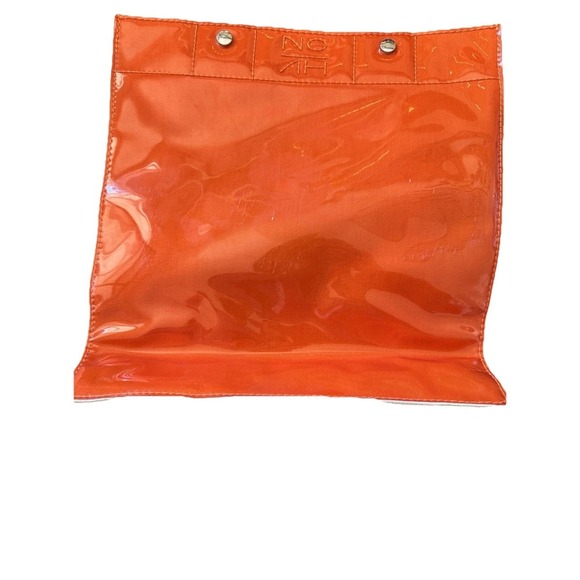 NOAH Love Birds Vegan Tote Bag Orange Oprah Favorite Things PVC Canvas - Picture 3 of 9